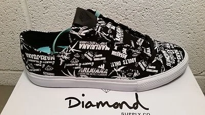 diamond supply co. black hemp marijuana skate shoes NIB - Image 1 of 4