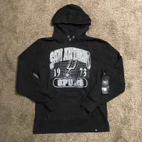 San Antonio Spurs ‘47 Vintage Style Pullover Hoodie Sweater Size L Cover