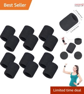 12 Pack Cotton Wrist Sweatbands Absorbent Non-Slip for Sports and Yoga - Picture 1 of 9