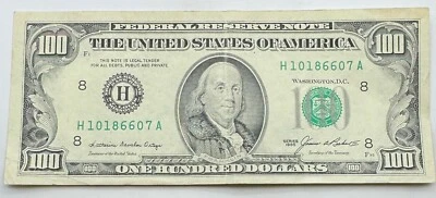 1985 Vintage $100 Note -Vintage $100 Bill - St Louis - H - Hundred Dollar Bill - Image 1 of 2