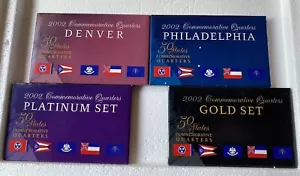 US Mint 2002 Commemorative Quarters P/D/Platinum/Gold Boxed Mint Condition - Picture 1 of 10