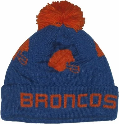 Mitchell & Ness Denver Broncos (TS207) Casco Jacquard Ball Top Gorro con puños Foto 1 de 2