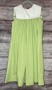 REMEMBER NGUYEN Green White Sleeveless Gingham Dress Square Collar sz 7 Beach - Picture 1 of 6
