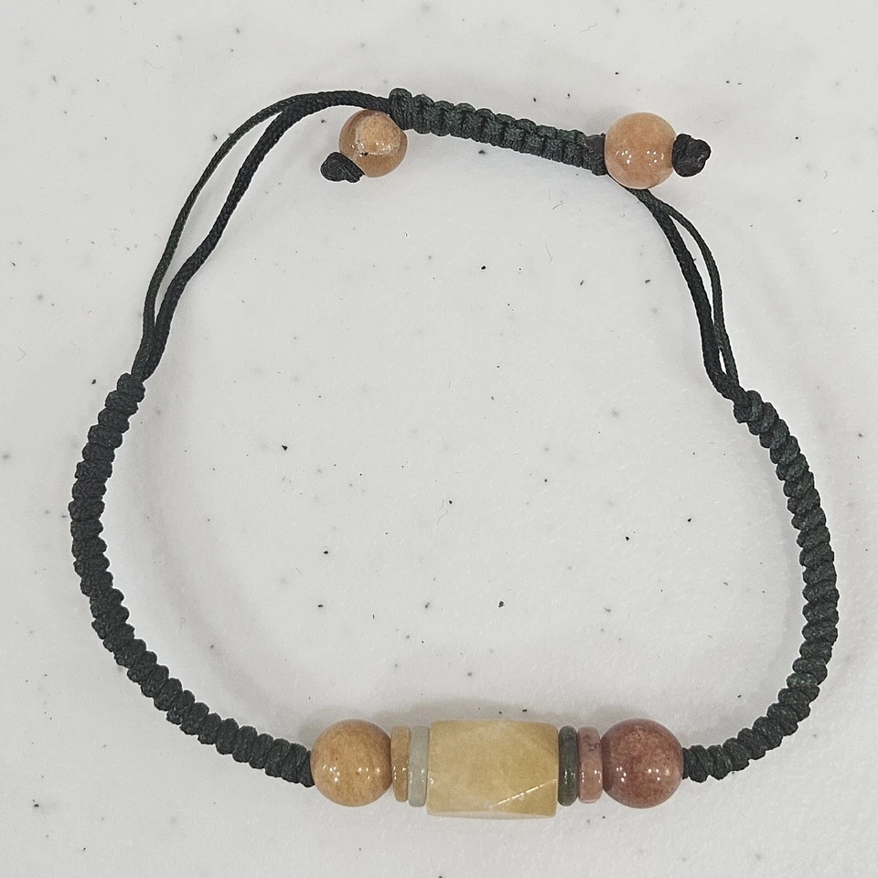 Jade Bracelet Handmade Natural Adjustable Real Crystal Healing Chakra Multi New - Image 1 of 4