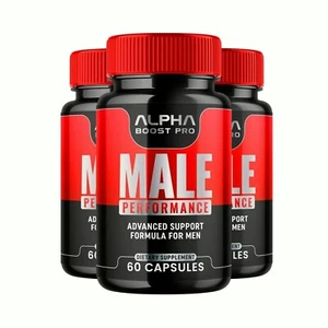 3-Pack Alpha Boost Pro Male Pills - Supports Vitality for Men - 180 Capsules - Picture 1 of 4