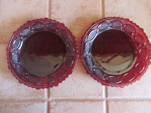 Avon 1876 Cape Cod Collection - Ruby Red 7 1/4" Salad/Dessert Plate - Set of 2 - Picture 1 of 5