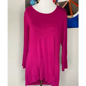 Faded Glory Womens Tunic Purple Shirt Medium Stud Detail on Back - Picture 1 of 7