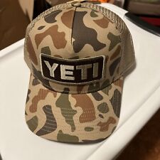 YETI LOGO Large Spell Out Full Camo - HATS CAP - Blue And Gray