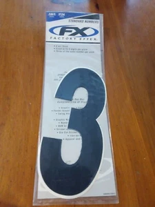 Factory Effex Standard Numbers 8in. 02-4473 Black #3 3-pack NS291B - Picture 1 of 2