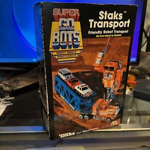 Tonka Super Gobots Staks Transport In Original Box Vintage 1980'S