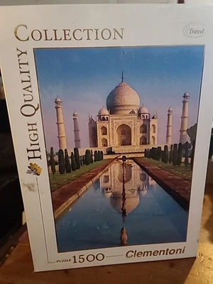 Clementoni 1500 Piece Jigsaw Puzzle Taj Mahal 33.25” x 23x25” SEALED - Image 1 of 4