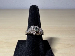 14k Yellow Gold Natural Alexandrite Diamond Ring Small & Dainty Size 4.75 - Picture 1 of 22