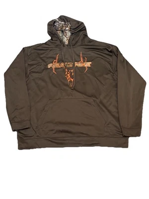 Sudadera con capucha Pullover Realtree Buckhorn River para hombre talla 2XL marrón naranja Foto 1 de 4