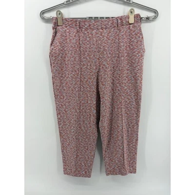 Pantalones deportivos Lands End para mujer tejidos pierna cónica rojo rosa patrón múltiple talla 1X Foto 1 de 4