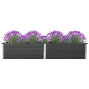 vidaXL Arriate de WPC gris 200x100x54 cm - Imagen 1 de 6