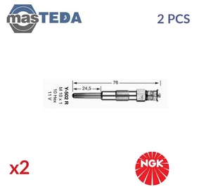 3852 ENGINE GLOW PLUGS NGK 2PCS NEW OE REPLACEMENT - Picture 1 of 5