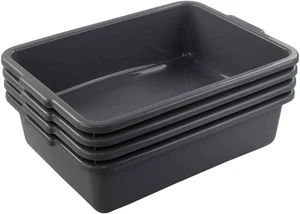 Confezione da 4 Vaschette Grigie per Autobus Commerciali, 8 L Piccola Scatola per Bus in Plastica - Foto 1 di 12