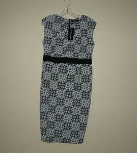 21dressroom XL Women Dresses Bodycon Sleeveless Slim Fit Dress White Black - Picture 1 of 11
