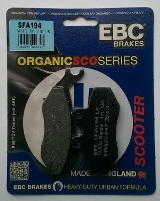 EBC Organic FRONT Disc Brake Pads Fits PEUGEOT GEOPOLIS 125 (AJP / 2007 to 2012) - Image 1 of 2