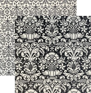 K&Company, schwarz und elfenbein, Blumenstrauß Karton, 8,5", 3 Seiten, verziert - Bild 1 von 3