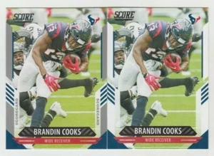 (2) Brandin Cooks 2021 SCORE SCORECARD PARALLEL + BASE LOT #161 TEXANS - Picture 1 of 1