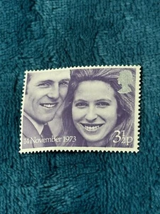 RARE Stamp Postcard FDI Back PHQ No.4 1973 Royal Wedding Unused - Picture 1 of 3