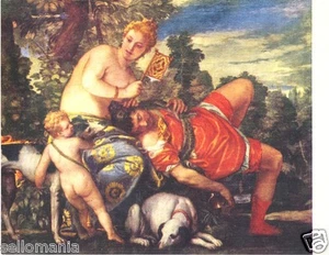 POSTAL VERONES VENUS Y ADONIS MUSEO PRADO PAINTING POSTCARD PAINTER ART TP10409 - Bild 1 von 1