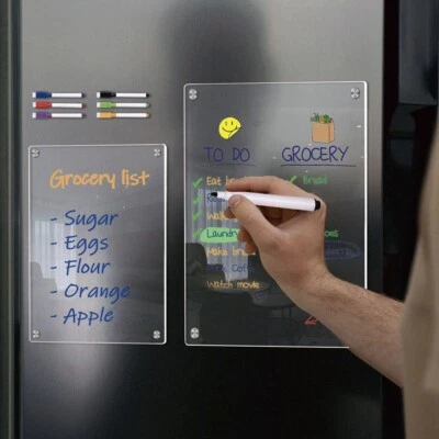 Acrylic Magnetic Calendar Fridge Calendar Message Board Monthly Weekly Calendar - Image 1 of 4