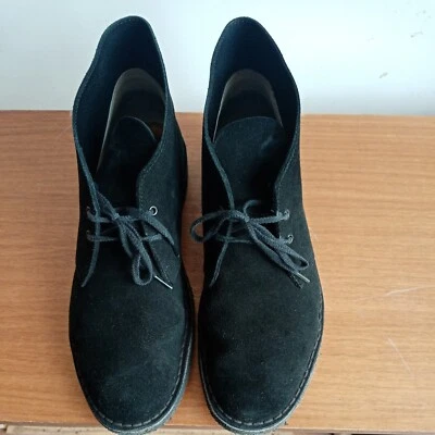 Clarks original Desert Boots Scarpe Polacchine Nere Pelle Scamosciata 42 - Immagine 1 di 4