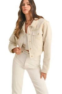 MABLE Embroidered Quilted Cropped Jacket - Picture 1 of 16