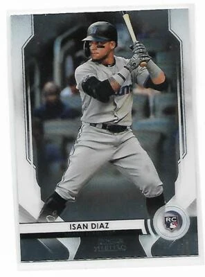 2020 BOWMAN STERLING ISAN DIAZ MIAMI MARLINS #BSR-67 ROOKIE CARD MINT CONDITION - Image 1 of 2