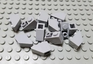 LEGO Lot of 12 Light Bluish Gray 2x1 Inverted Slopes - Picture 1 of 1