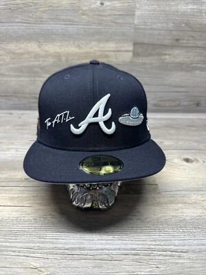 Atlanta Braves World Series City Collection Oficial 59FIFTY Tamanho 7 3/8 UFO - Imagem 1 de 4