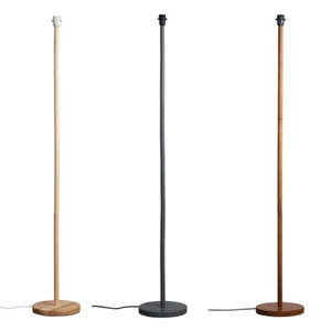 Tall Wooden Stem Floor Lamp Standard Living Room Bedroom Light Wood Base 160cm - Picture 1 of 25