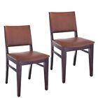 Bazil Side chair with upholstered seat and back in walnut (set of 2)