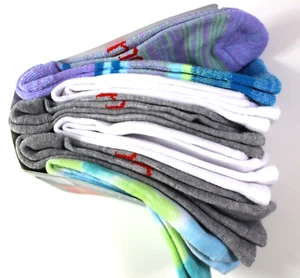 Hanes original Calcetines Ultimate Crew 6 piezas talla 5-9 tye azul, verde al por menor $19.99 - Imagen 1 de 4