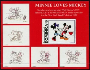 DISNEY - Dominica - 1997 'MINNIE LOVES MICKEY' Miniature Sheet MNH [E2136] - Bild 1 von 1