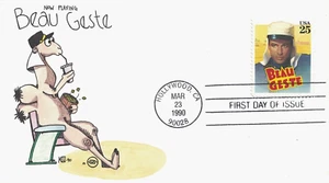 1990 Beau Geste 25¢ Stamp FDC w Hand-painted, Artist-signed Cachet; Scott #2447 - Picture 1 of 2