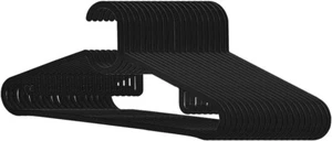 20x Ikea Bulk Heavy Duty Adult Black Coat Hangers Strong Plastic Clothes Hanger - Picture 1 of 6