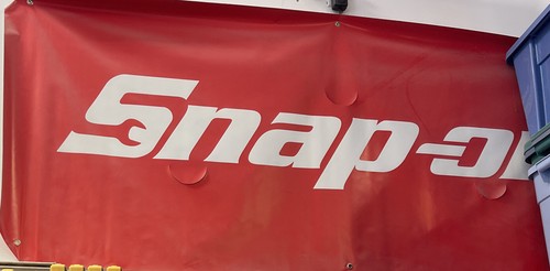Snap On Tools USA 3ft x 7ft RED Vinyl Banner GENUINE Dealer Shop Garage ...
