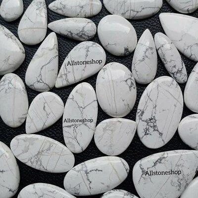 Cabujón con forma de mezcla de howlita natural piedras preciosas sueltas tamaño de mezcla para uso en joyería Foto 1 de 4