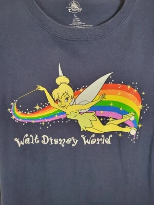 Camiseta Grande Unisex Parques Disney Azul Marino Walt Disney World Campanilla Arco Iris Foto 1 de 4