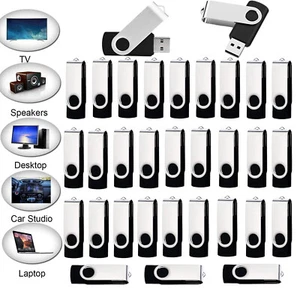 Lot de 1/5/10 clé USB 2.0 clé USB 2.0 clé USB pivotante clé USB stockage - Photo 1/13