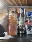 Vintage Glass SHELL Spot Remover pint Bottle - Embossed Clamshell -- oil can 