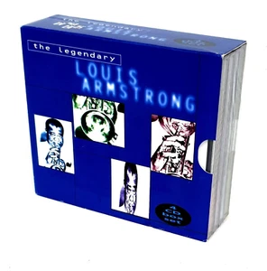 Louis Armstrong-The Legendary Louis Armstrong 4CD Box Set 1996 QUAD006 - Picture 1 of 2