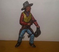 COWBOY LADRO CON BORSA CROMOPLASTO XILOPLASTO ANNI '70 VINTAGE