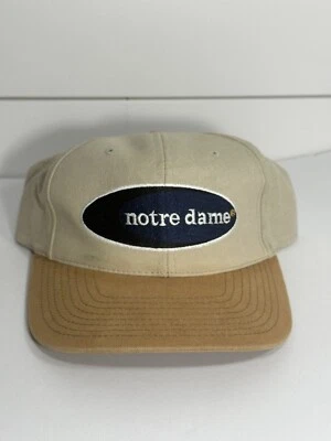 Sombrero Notre Dame vintage años 90 Snapback aguja americana bronceado hechizo bordado Foto 1 de 4