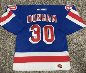 Mike Dunham#30 New York Rangers KOHO Jersey Vintage Size Youth Medium Sewn - Picture 1 of 3