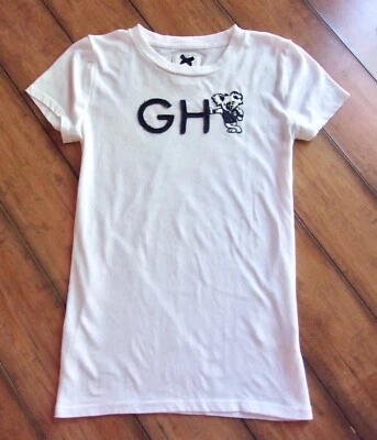 GILLY HICKS ~ Medium ~ Cap Slv EMBROIDERED KOALA BEAR Fitted Stretch T-Shirt 012 - Image 1 of 4