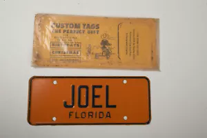 Joel Custom Tags Inc Florida License Plate Bicycle Tricycle (O3L) Personalized - Picture 1 of 4